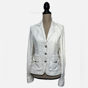 Sugar Lips Off White Ecru Jacket Eco Friendly Cotton Womens size M